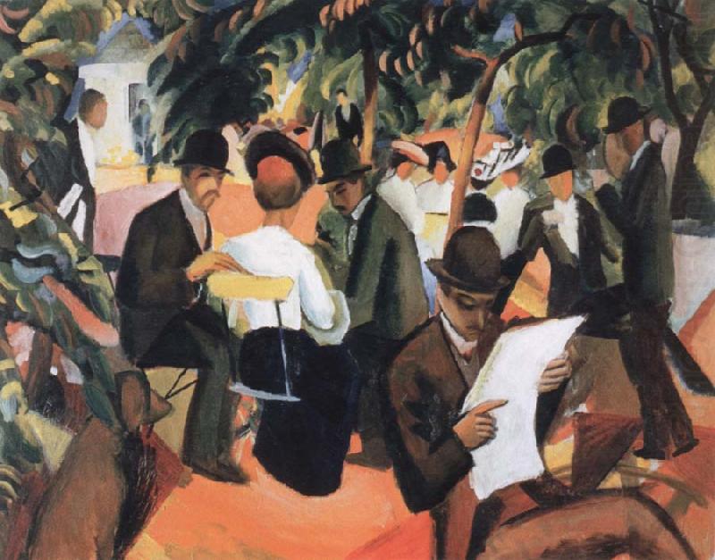 August Macke park pestaurant china oil painting image